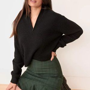 Aritzia Sunday Best Sonny Zip-Up in Black